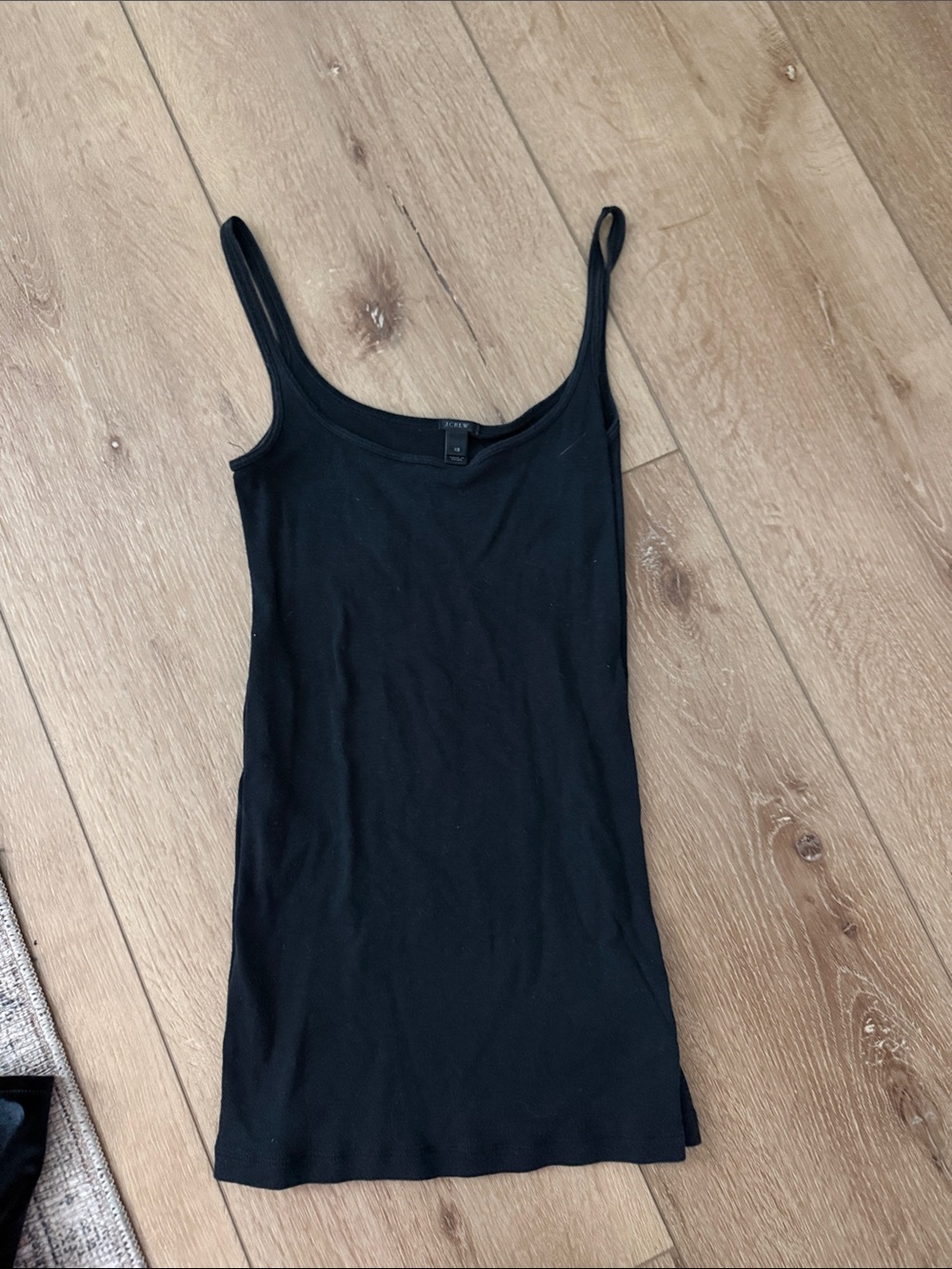 J. Crew Black Ribbed Camisole Tank Top